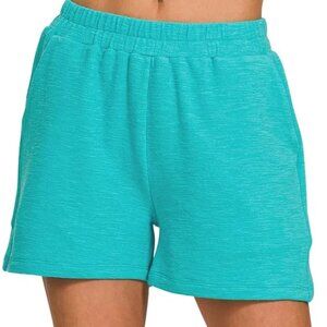 Zenana Cotton Slub Shorts